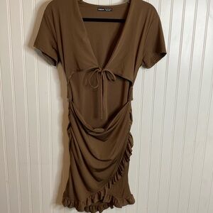 Shein Size 8/10 L Cutout Dress Ruffle